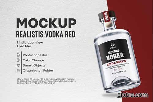 Vodka Bottle Mockup JEYQ7AH