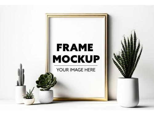 Photo Frame Mockup. AI Generative 591064803