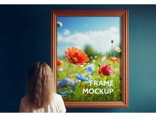 Photo Frame Mockup. AI Generative 591065031