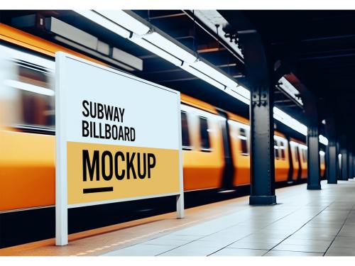 Subway Billboard Mockup 591065186