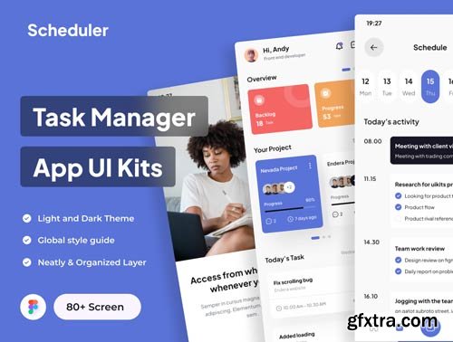 Scheduler - Task Manager App UI Kits Ui8.net