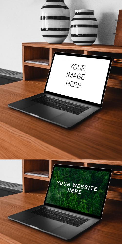 Realistic Laptop Pro Mockup 591796107