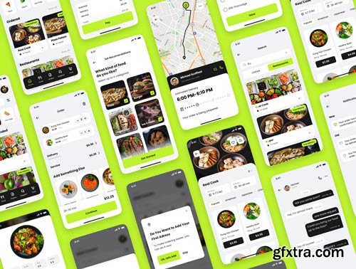 Quicker Food Delivery App UI KIT Ui8.net