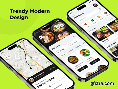 Quicker Food Delivery App UI KIT Ui8.net