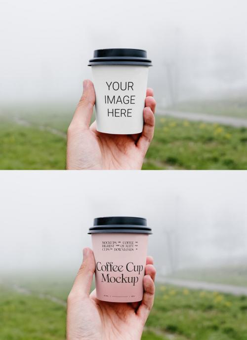 Coffee Cup in Park Mockup 591926100