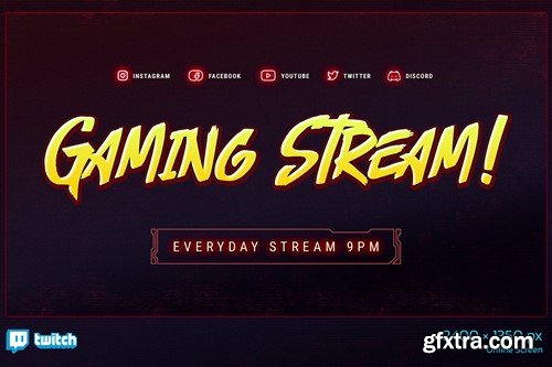 Gaming Stream Twitch Templates X66LDD2