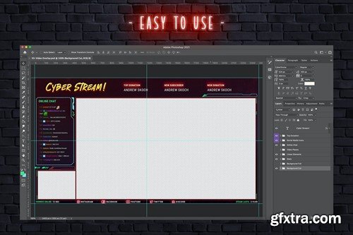 Gaming Stream Twitch Templates X66LDD2