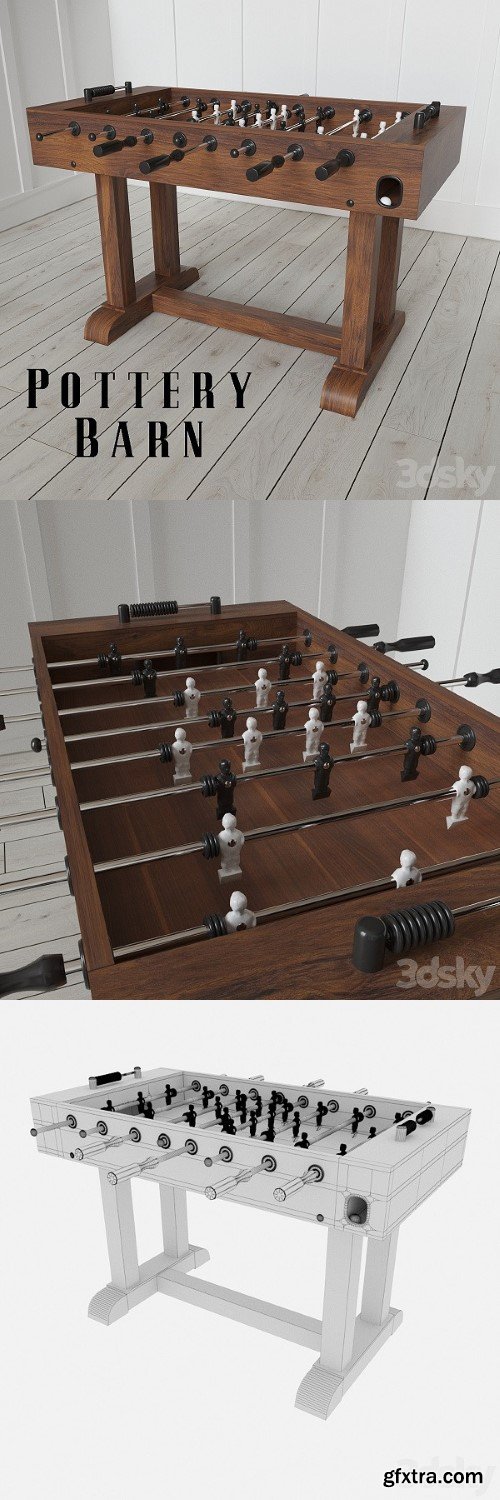 POTTERY BARN FOOSBALL TABLE