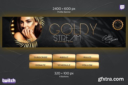 Gold Twitch Chatting KK8JF5C