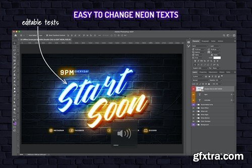 Neon Podcast Twitch Kit QACCKNP