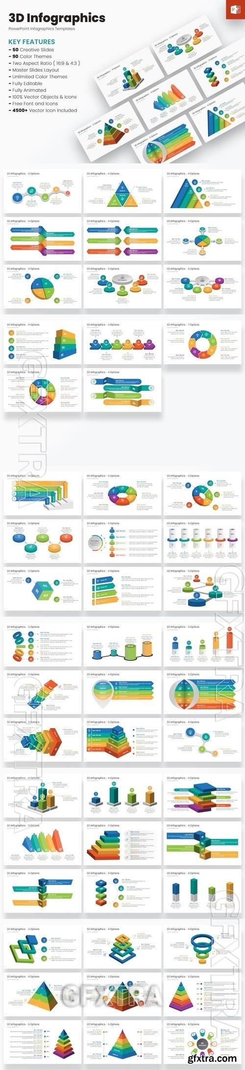 3D Infographics PowerPoint templates 8BC4VJA