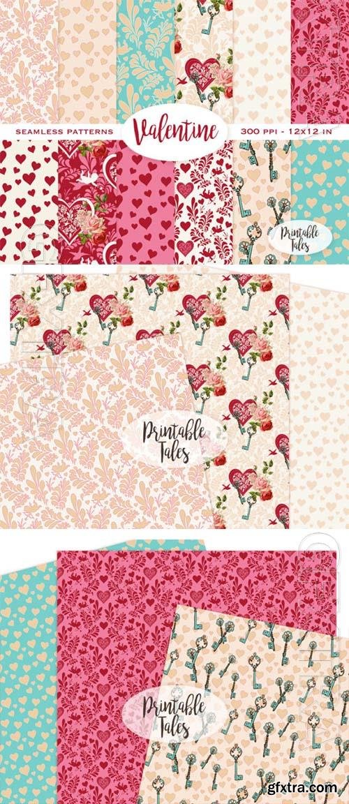 Valentine's Day Seamless Patterns