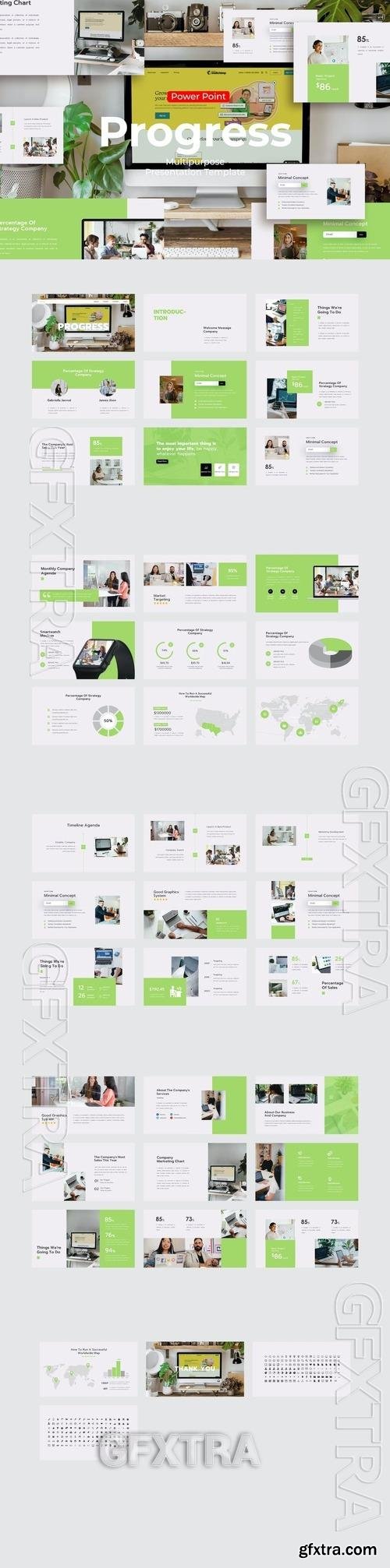 Progress - PowerPoint Template D8LA8PG