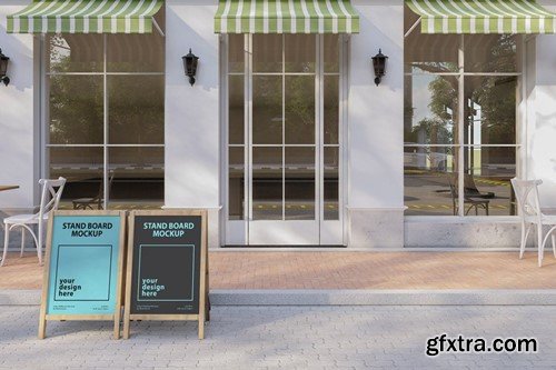 Cafe Stand Board - Mockup Template VR PVTP9JV