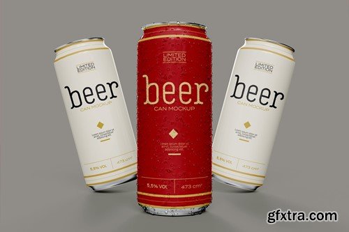 Beer or Soda Cans Mockup JBGURJ6