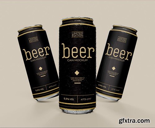 Beer or Soda Cans Mockup JBGURJ6