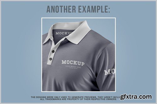 Close-up Polo T-Shirt Mockup 8WPRDQK