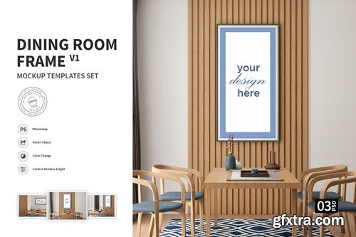 Dining Room Frame Mockup - Mockup Template VR 68RRJXM