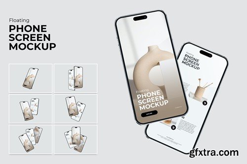 Floating Phone Mockup B2GNQEM