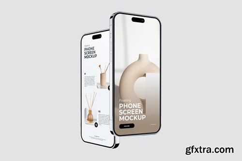 Floating Phone Mockup B2GNQEM