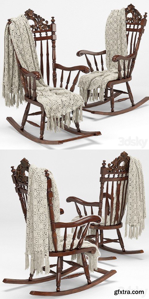 Armchair Rocking Chair Plaid