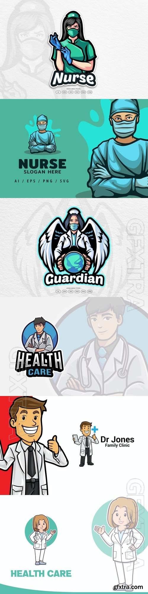 Medical health care clinic logo template