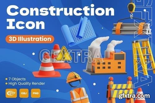 Construction Icon 3D Illustration WDME9K7