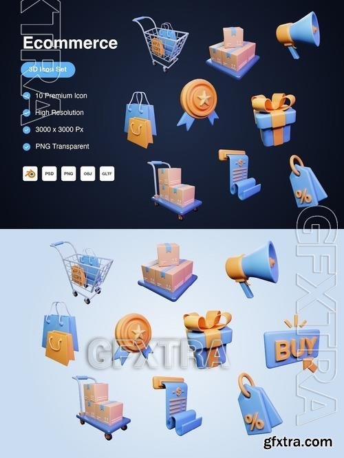 Ecommerce 3D Icons F3PA2NV