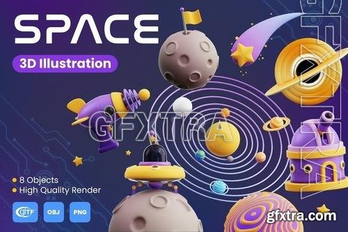 Space 3D Illustrations 8X87JUL