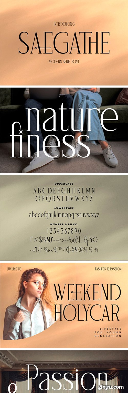 Saegathe Modern Serif Font