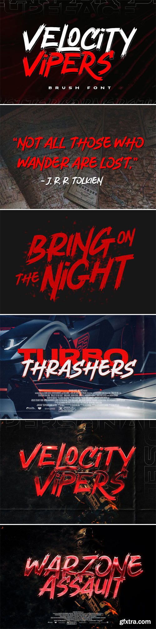 Velocity Vipers Brush Font