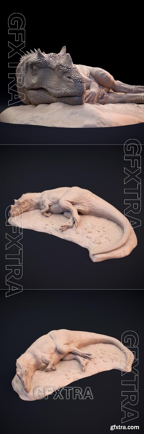 Ceratosaurus sleeping - dinosaur carnivore &ndash; 3D Print Model