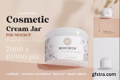 Cream Jar - Cosmetic Packaging Mockup YTL5ACK