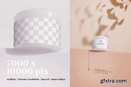 Cream Jar - Cosmetic Packaging Mockup YTL5ACK