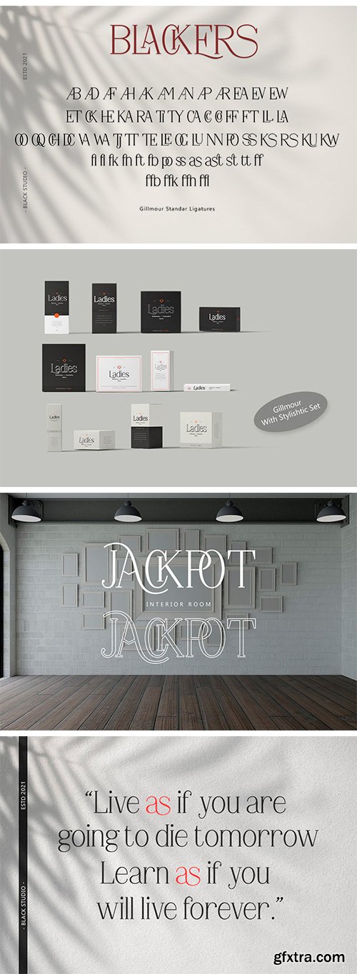 Blackers - Modern Vintage Serif Font