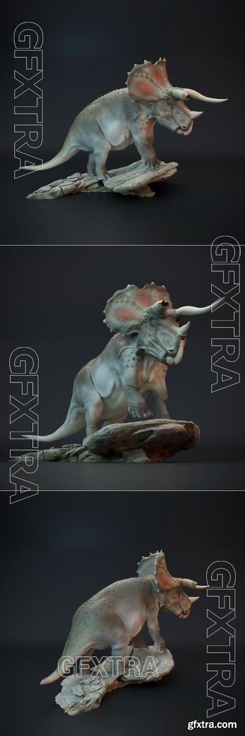 Triceratops old bull dinosaur &ndash; 3D Print Model