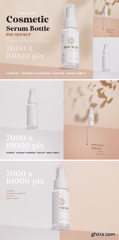 Transparent Serum - Cosmetic Packaging Mockup M97WMUK