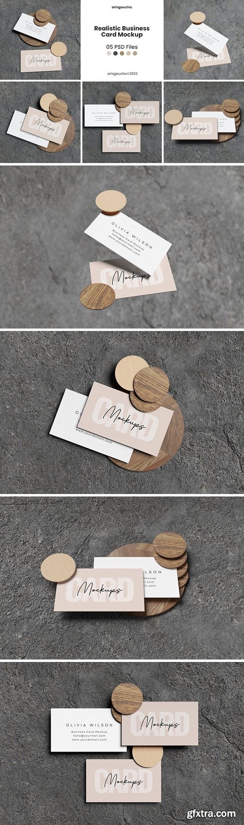 Realistic Business Card Mockup BLWSUV9