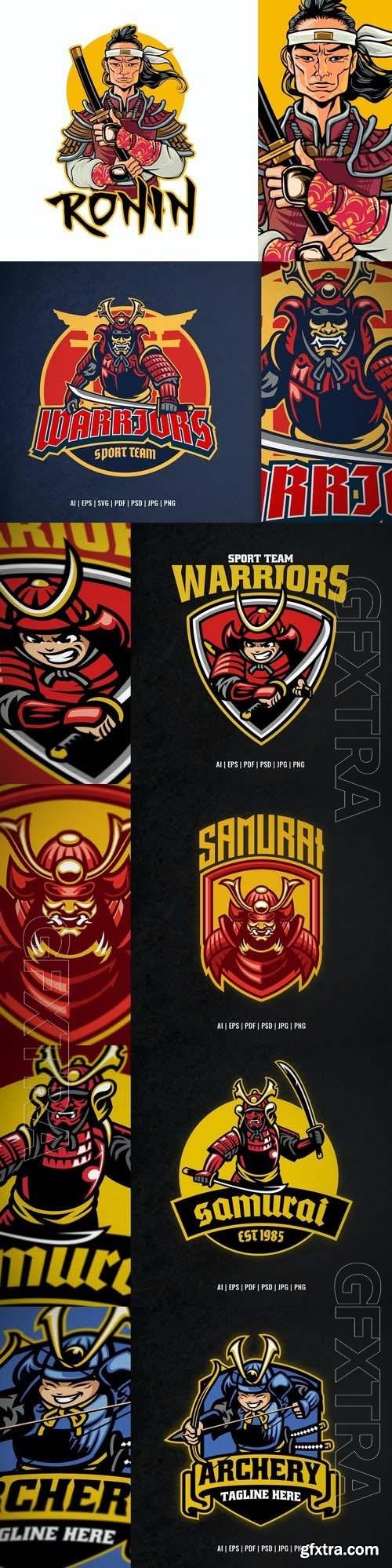 Samurai Warrior Sport and Esport Logo