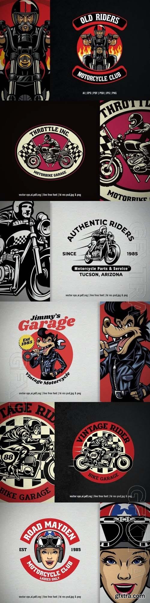 Logo of motorcycle garage