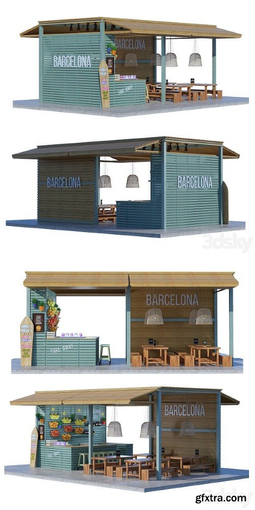 Pro 3DSky - Beach Bar Barcelona