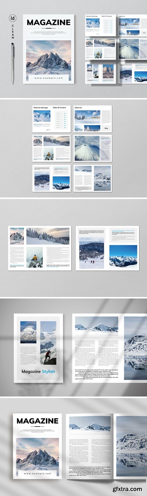 Clean Magazine Template QYW9SDL