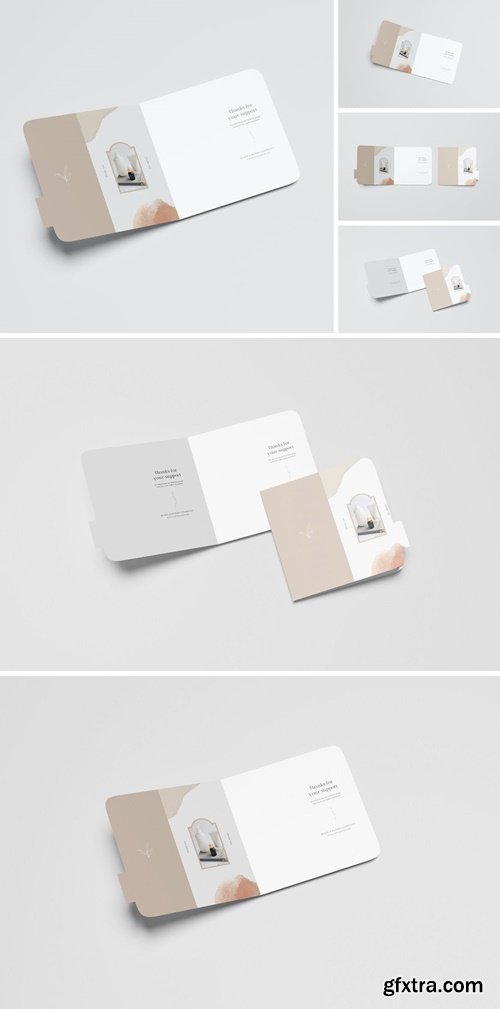 Folded Invitation Card Mockup EC99KWS