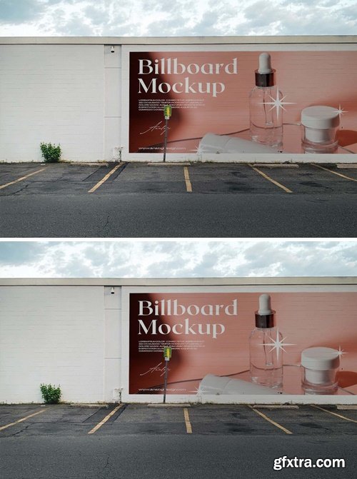 Billboard Wall Parking Mockup Z9XEBXR