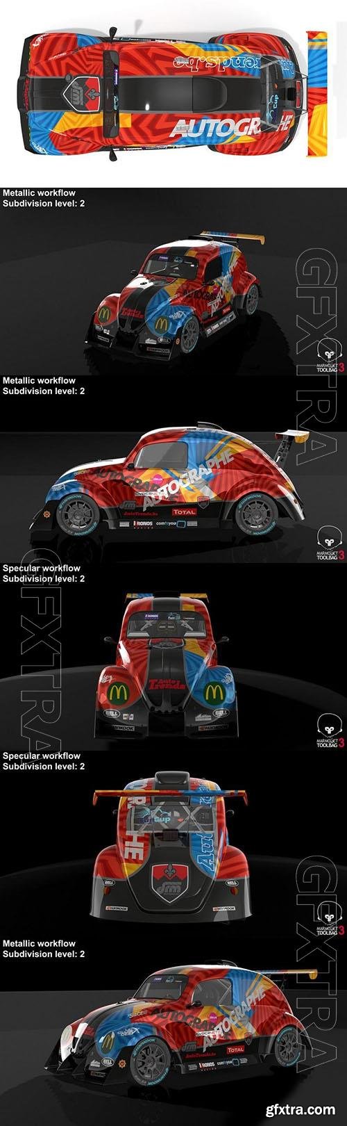 VW Volkswagen Beetle Fun Cup Julien Schein Racing - 3d model