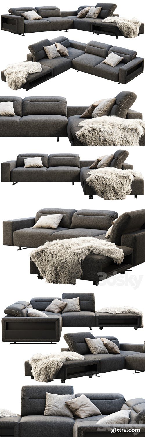 BoConcept Hampton corner sofa with storage