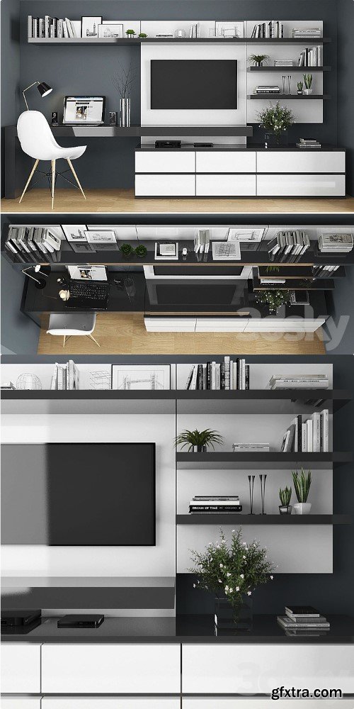 TV stand set 01