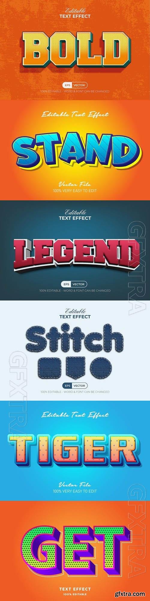 Vector 3d text editable, text effect font vol 203