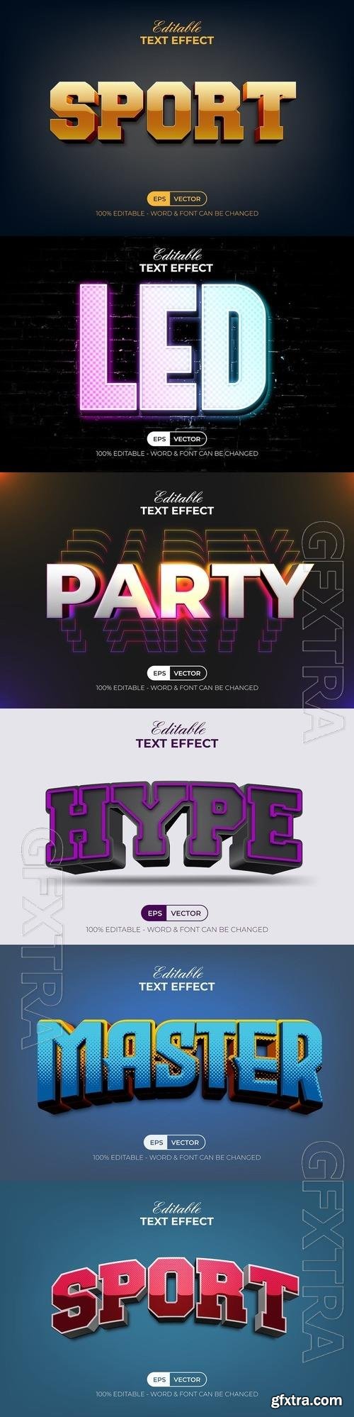 Vector 3d text editable, text effect font vol 197