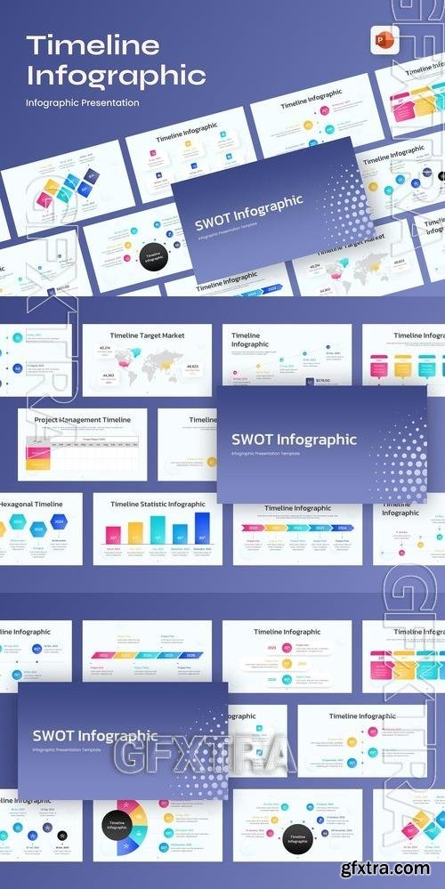 Timeline Infographic Gradient PowerPoint Template RFXC6WU